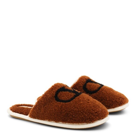 Valentino Garavani Brown Slip-On Flats With V Logo Detail - NWT - Picture 2 of 3